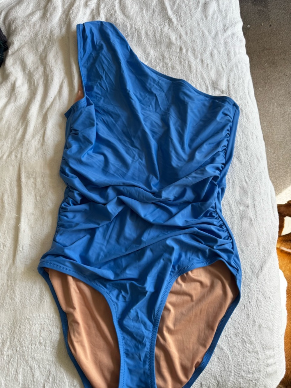 J. Crew Royal Blue One-Shoulder One-Piece Bathing Suit XL Tall